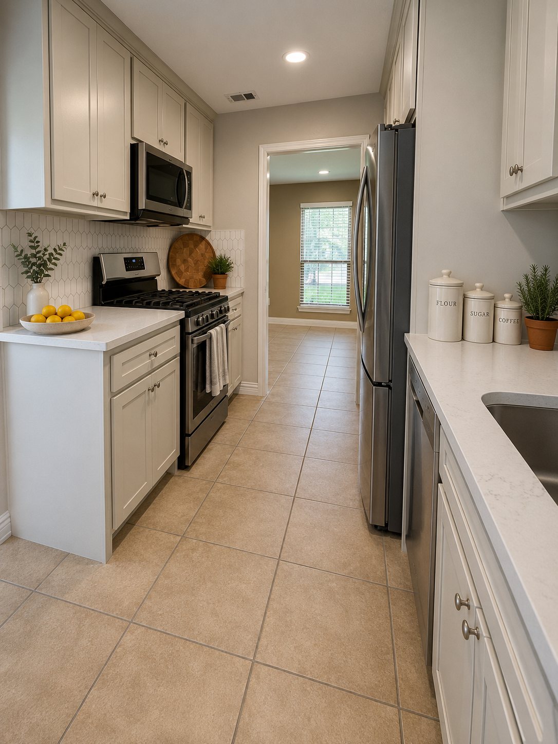 Kitchen · virtually staged at 2021 Sandy Trail